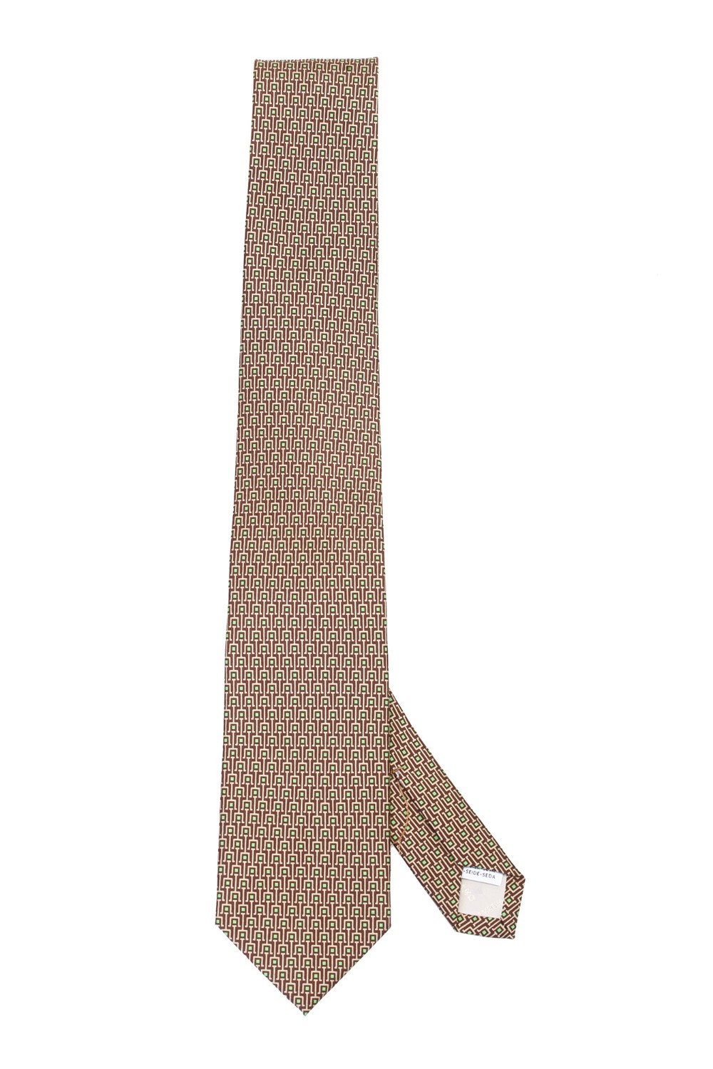 shop SALVATORE FERRAGAMO  Cravatta: Salvatore Ferragamo cravatta in twill di pura seta decorata da una stampa grafica.
Fondo a 8 cm.
Composizione: 100% seta.
Fabbricato in Italia.. 350880 SCALA-005 number 9486411